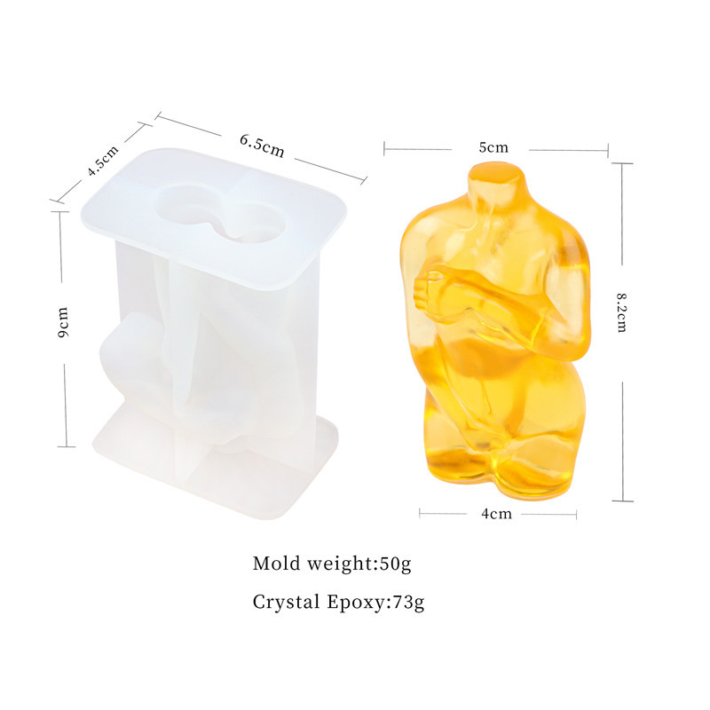 Zhonghui 3D Silicone Candle Molds for Men and Women DIY crystal Resin Scented Plaster Resin human body ornaments pic 5