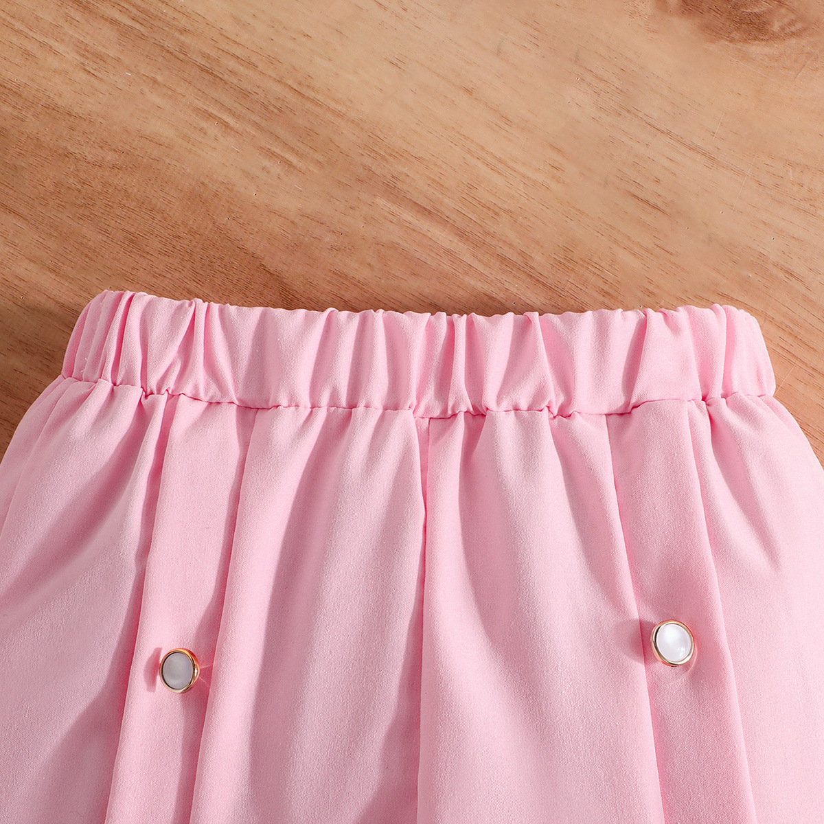 跨境专供—女童春秋装 时尚甜美风儿童套装 精致蕾丝袖西装两件套详情9