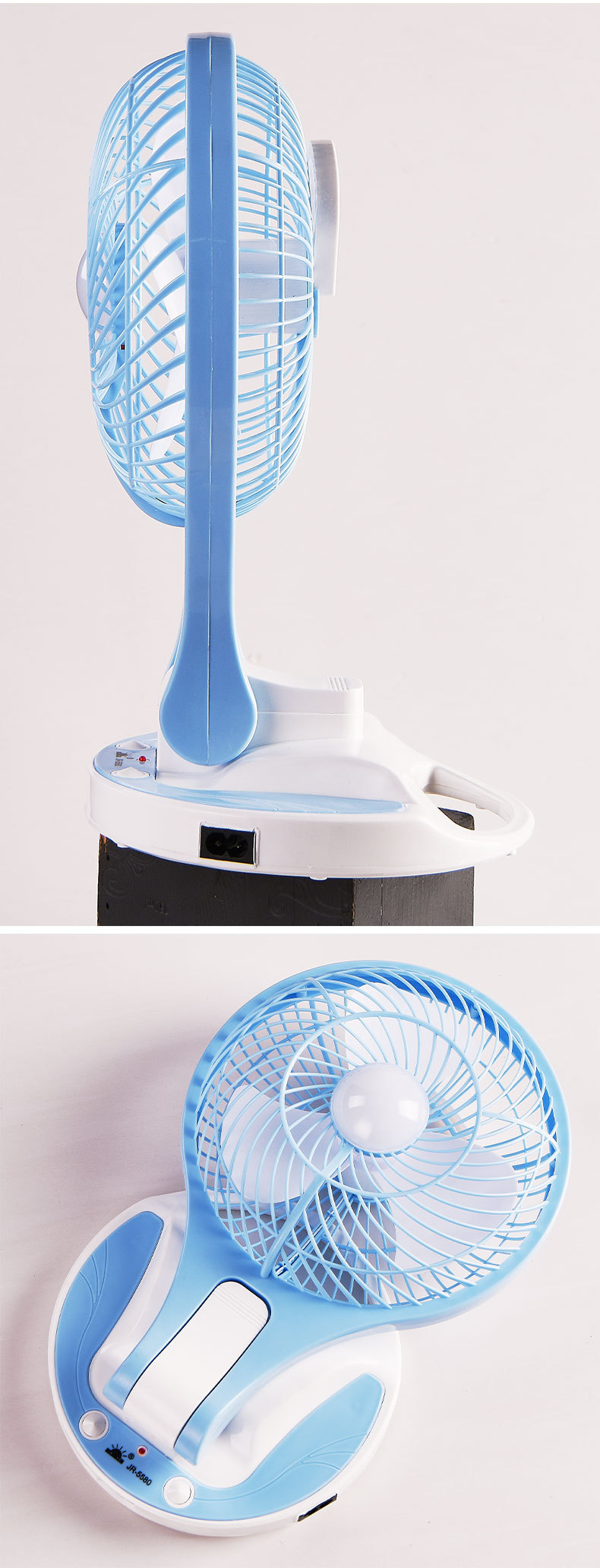 旅行折叠风扇可充电学生宿舍带夜灯电风扇便携大风力办公桌面风扇详情12