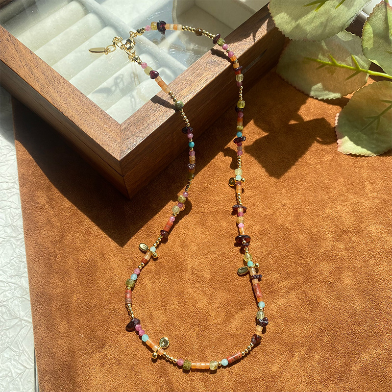 新款首发！彩虹碎石点点项链法式时尚轻奢精致潮流小众设计高级感详情7