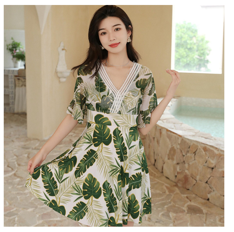 连体泳衣女士大码加肥保守180斤遮肉显瘦中老年妈妈温泉度假泳装-1012350详情19