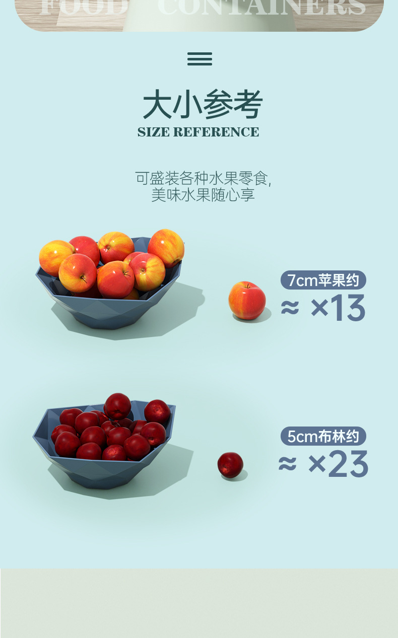 家用水果盘客厅茶几创意果盆塑料网红糖果盘现代干果盘零食盘果篮详情13