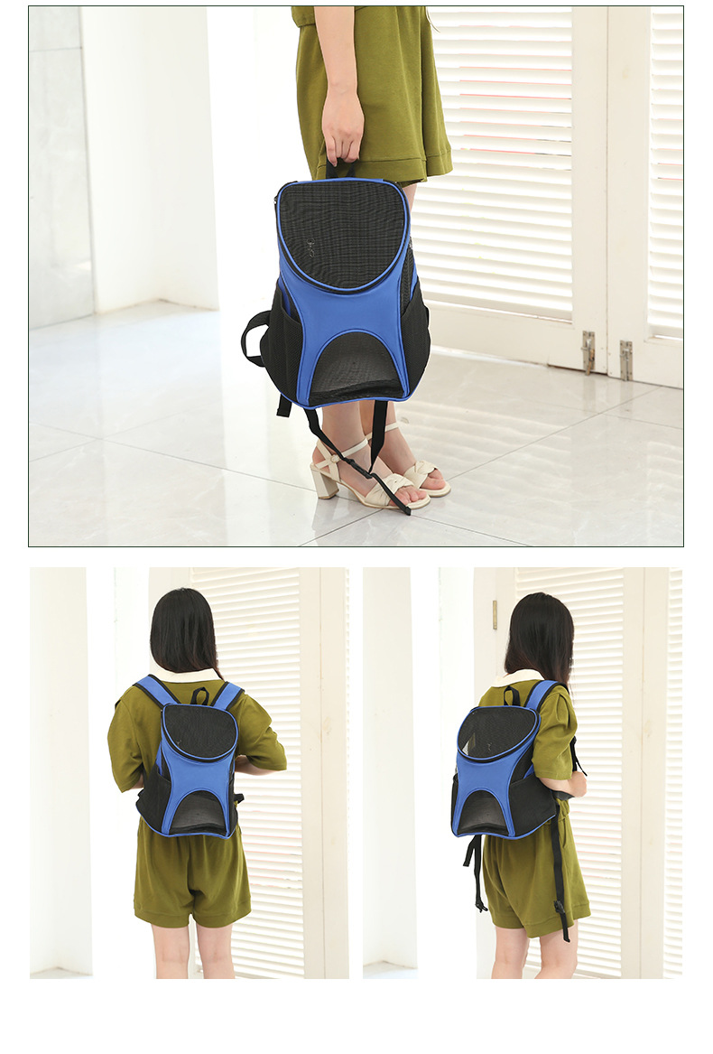 Rongka Pet Cross-border Pet Bag, Portable Bag for going out, Cat and Dog Backpack, Foldable pet chest Breathable Pet Backpack pic 13