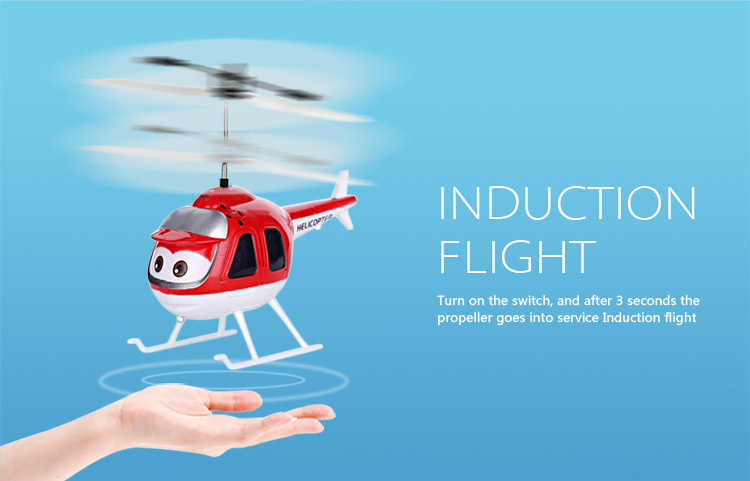 网红感应智能悬浮卡通飞行器玩具手势感应直升机飞行器发光的玩具详情22
