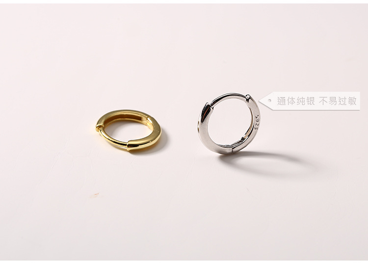 Korean cold and elegant style small ear buckle, INS all-body 925 sterling silver earrings, simple and versatile for women, ear bone stud 0953T pic 10