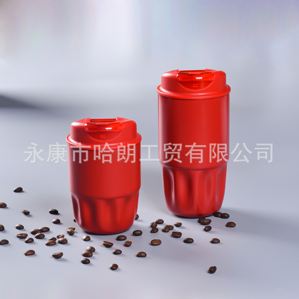 潮牌316不锈钢咖啡杯高颜值陶瓷保温杯便携随行杯子网红水杯定制详情4