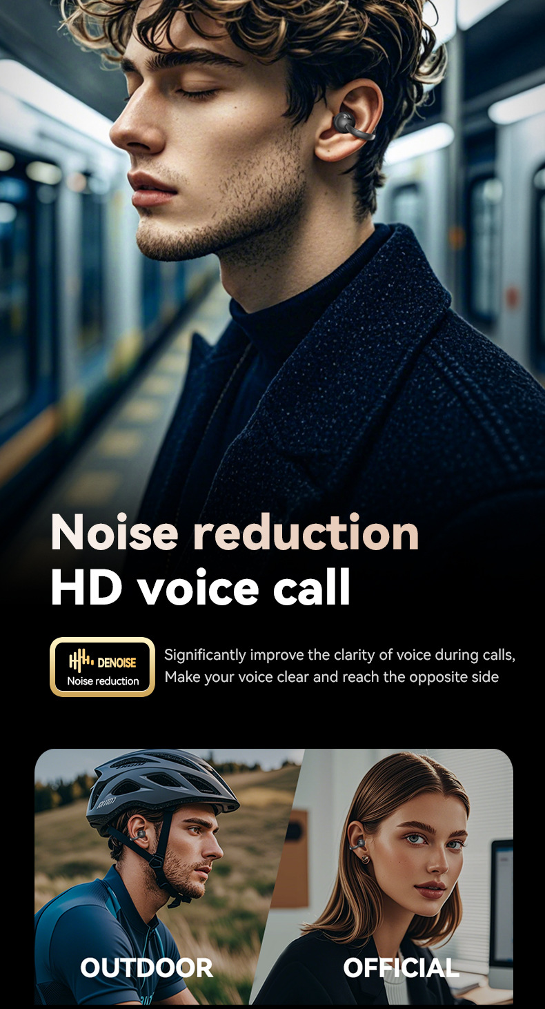 New color screen simultaneous translation Bluetooth headphones, ultra-long battery life, ear-clip wireless Bluetooth headphones with screen 5.4 factory price pic 5