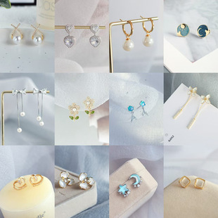 Sweet and cool style fashionable commuting large circle thin ear ring, niche design sense exaggerated earrings 925 silver needle plain ring earrings pic 59