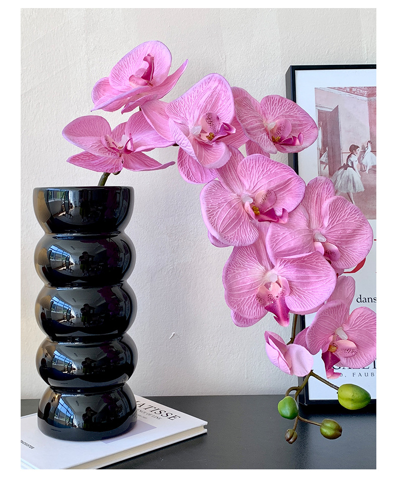 轻奢蝴蝶兰仿真花假花高级感逼真摆设花艺餐桌花摆花装饰插花摆件详情12