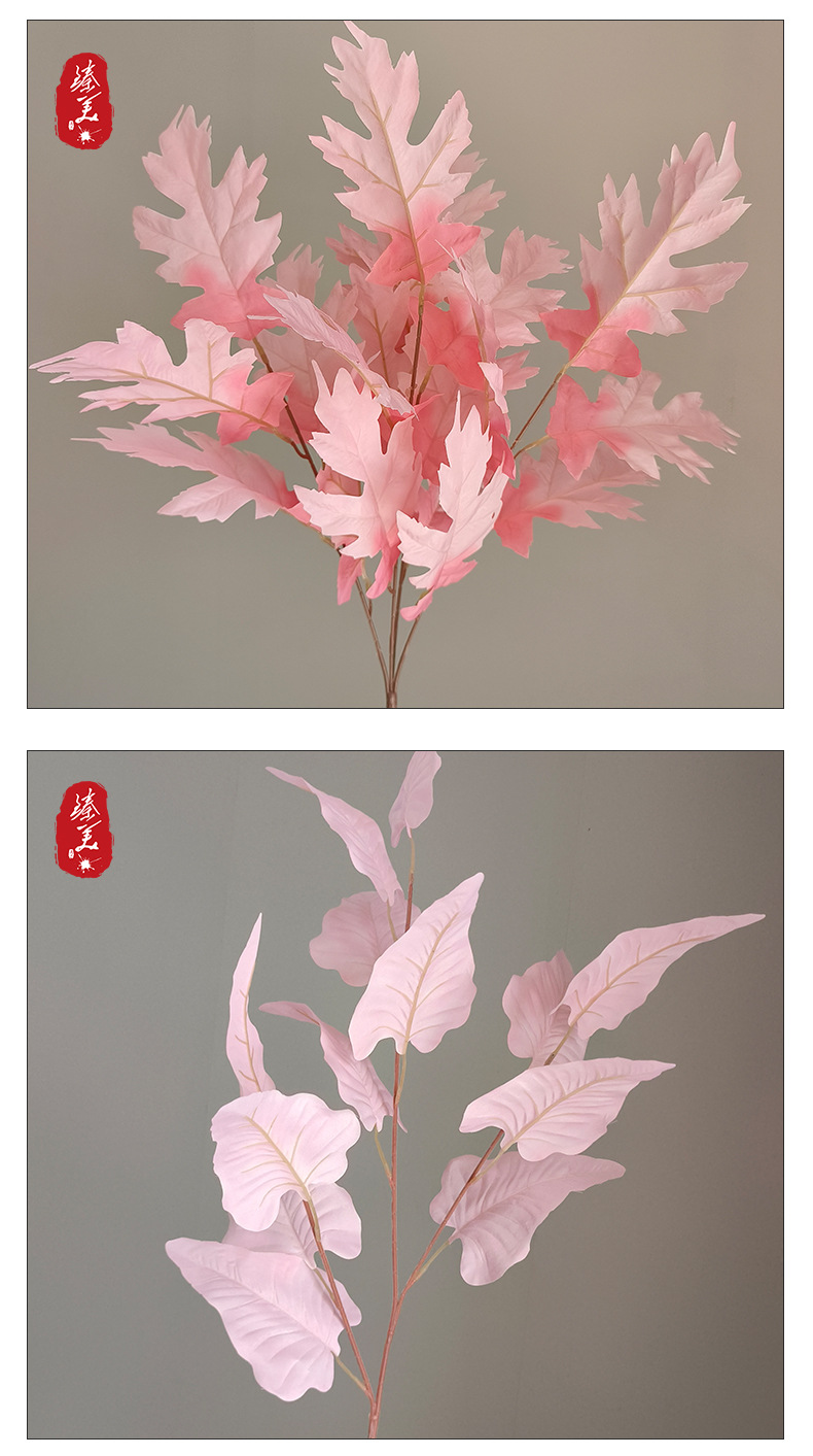 粉色仿真花婚庆用花玫瑰蝴蝶兰百合满天星绣球假花粉色仿真花批发详情10