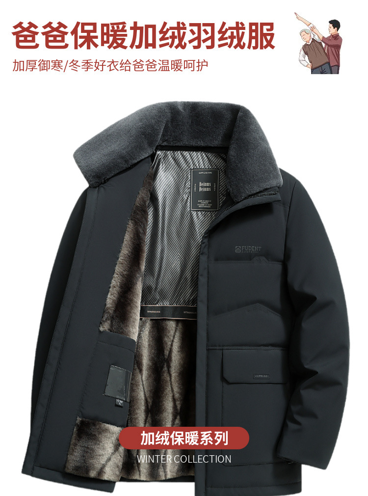 中年冬季羽绒服男中老年人加绒加厚保暖防寒外套爷爷爸爸冬装衣服详情1