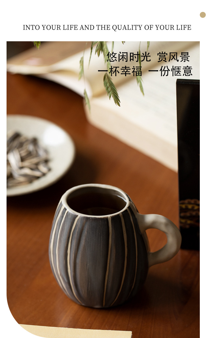 Creative ceramic, quirky melon seed cups with LIDS, office funny drinking cups, best friend gifts pic 3