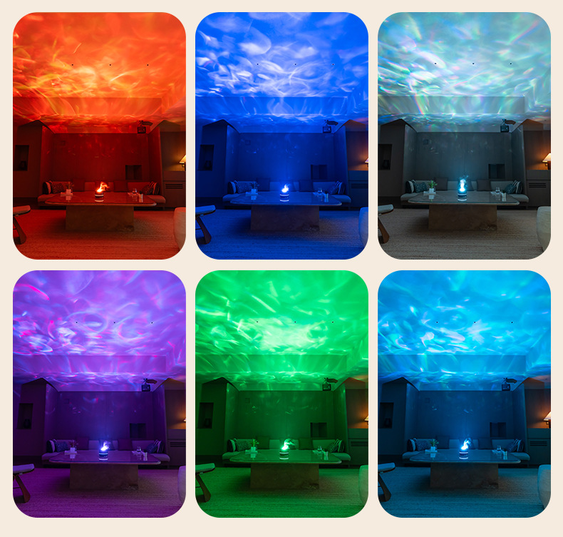 2025新款星空投影香薰机礼物USB插电大雾量七彩浪漫氛围灯加湿器详情8