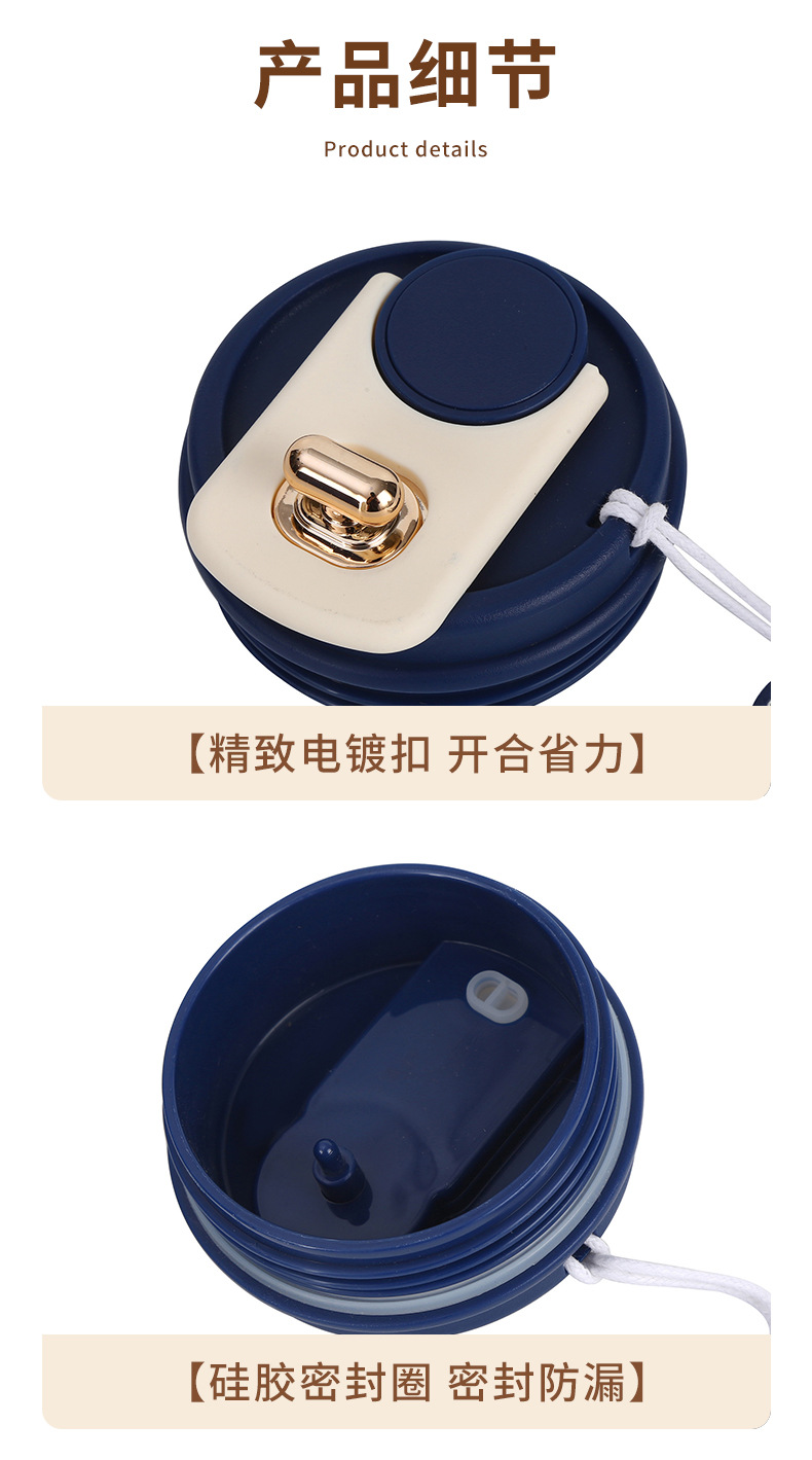 Customized cross-border smart 316 stainless steel coffee cups, insulated cups with handles, water cups for men and women traveling together, and cold preservation cups pic 8