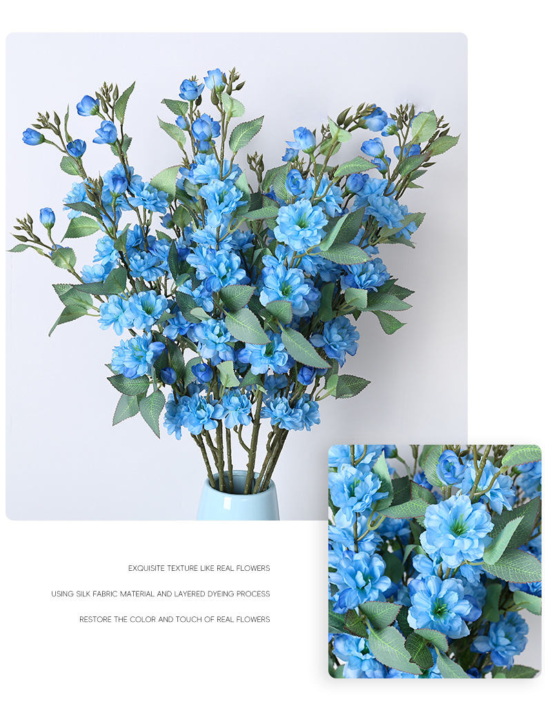 仿真单枝山茶花中式复古家居装饰摄影道具假花绢花野山茶仿真花详情8