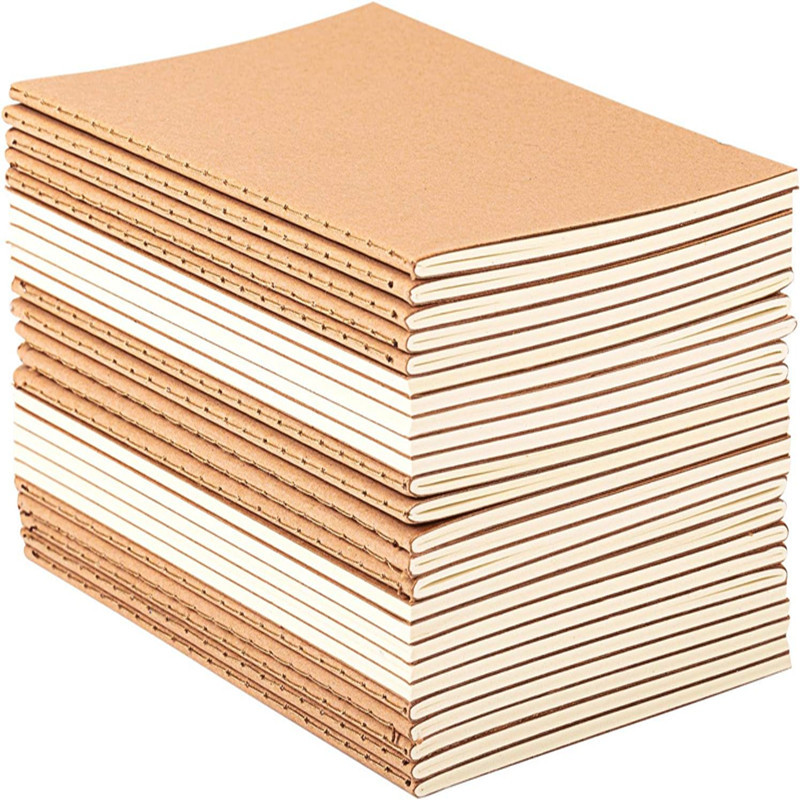 Small diary, pocket notebook, notepad, record book, mini diary, 64mo, black exercise book, kraft paper pic 3