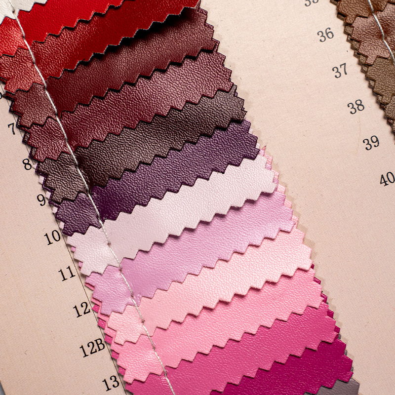 批发肤感柔软垂感pu人造革弹力针织时尚男女服装童装皮革面料详情9