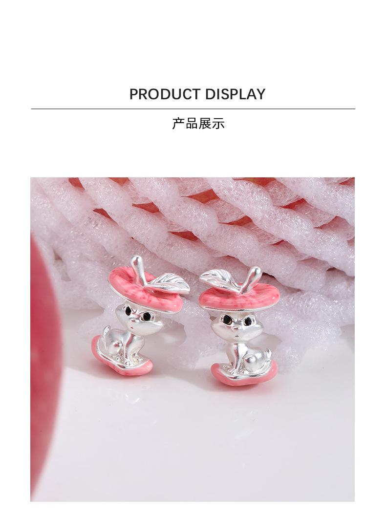 原创设计3D打印红苹果甜酷小众个性时尚高级感耳环耳钉项链耳饰女 pic 11