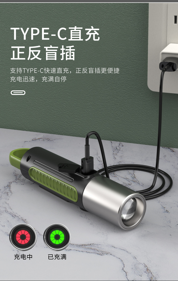Cross-border multi-functional high-intensity flashlight, usb charging, outdoor tent camping light, household emergency repair work light pic 9