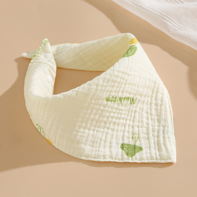 Toalla triangular toalla de babeo para bebés y niños babero de gasa de algodón babero antiescupir de leche 4 capas fina toalla triangular de algodón de verano pic 14