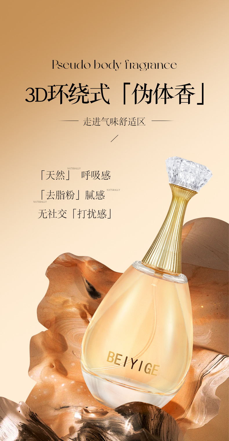 跨境爆款网红真我女士香水品牌高级感商务女印象香调持久淡香批发详情4
