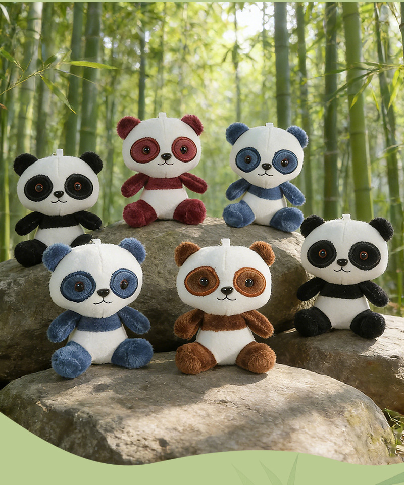 可爱熊猫钥匙扣毛绒挂件新年礼物地推实用吸引人流小礼品批发商品详情9