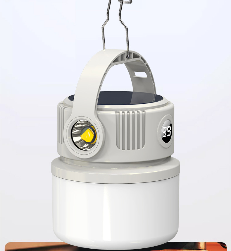 跨境爆款太阳能灯户外露营灯超长续航强光摆摊便携式充电照明灯营详情16