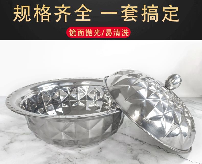 不锈钢汤盆大号家用加厚带盖盆子脸盆外贸盆餐具plate批发304详情4
