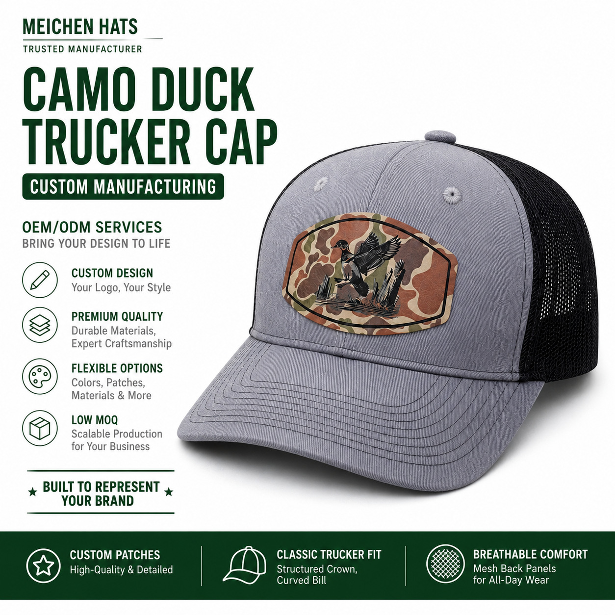 Customized baseball caps, high-quality baseball cap factory customization, embroidery, export net cap production and processing factory customization pic 1