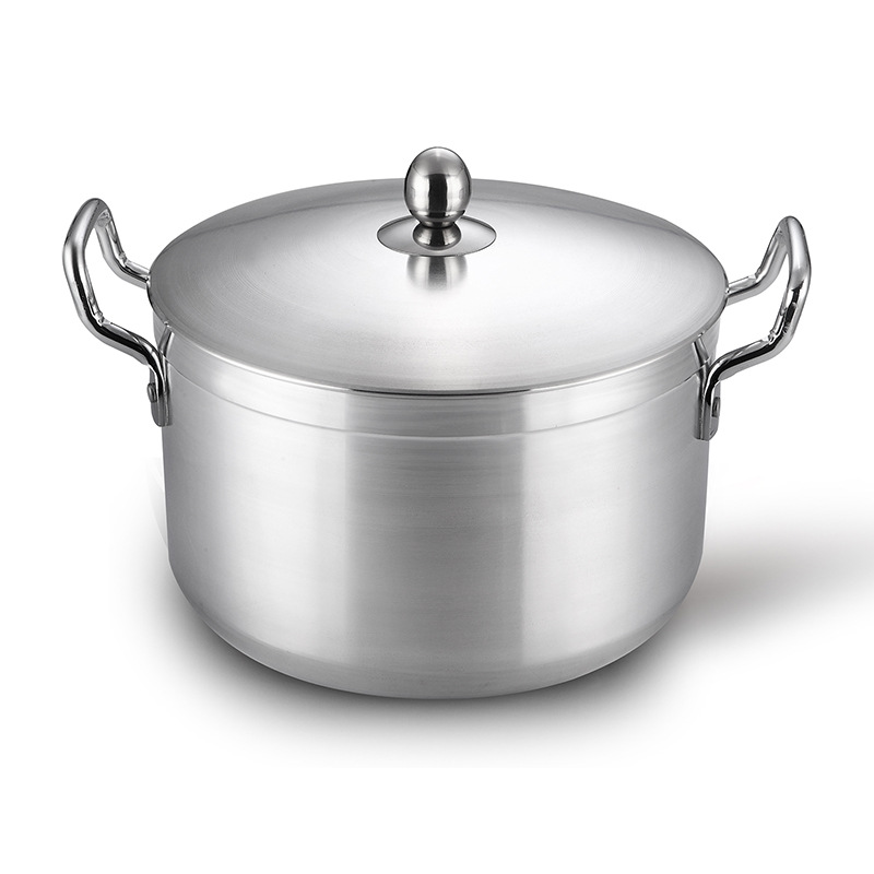 Cross-border bestseller aluminum pot 16-28cm thin and matte aluminum soup pot, commercial hotel cookware, aluminum pot set pot pic 9