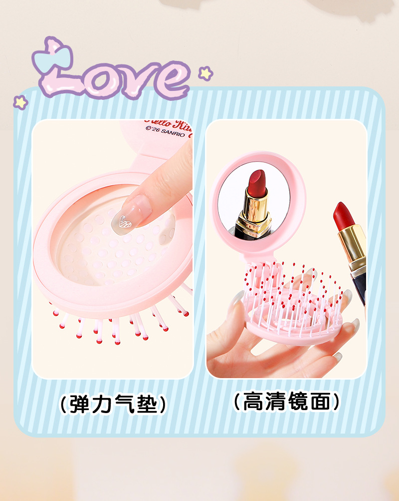 Sanrio officially authorized KT hollowed-out comb, styling smooth hair, fluffy comb, rib comb, beauty comb, airbag comb pic 8