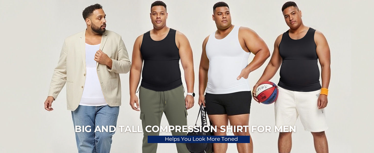 跨境爆款亚马逊男士束身无袖收腹打底衣男士收腹收胸背心详情13