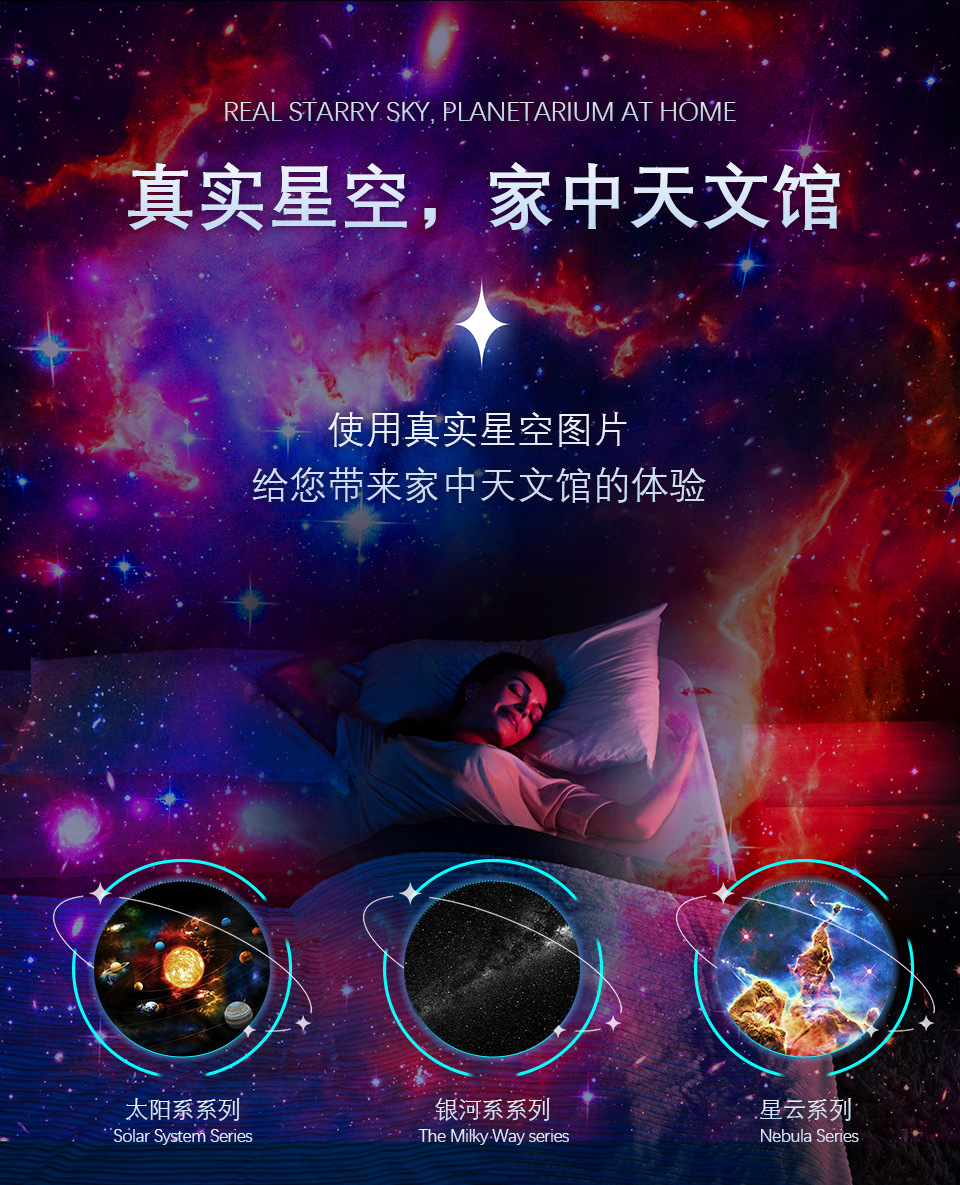 Globe Galaxy Projection Lamp Focusing model comes with 13 film films, high-definition starry sky light, bedroom full sky star ambient light pic 12