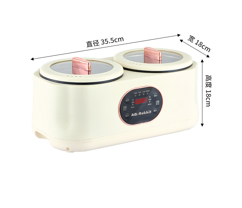 Double-pot rice cooker, a household multi-functional electric cooking pot with preset timing, large capacity, and dual assembly for both steaming and cooking pic 16