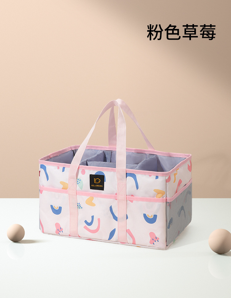 New large-capacity mommy bag, portable and storable baby bag, multi-functional layered baby bag wholesale pic 13