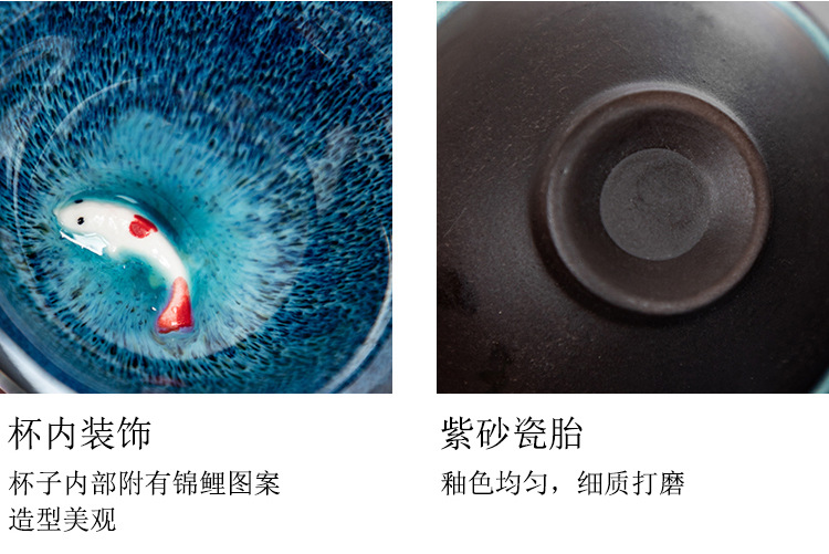 Kiln transformation ceramic Gongfu tea set small gift company household casual gift teapot and tea cup set can be printed with logo pic 13