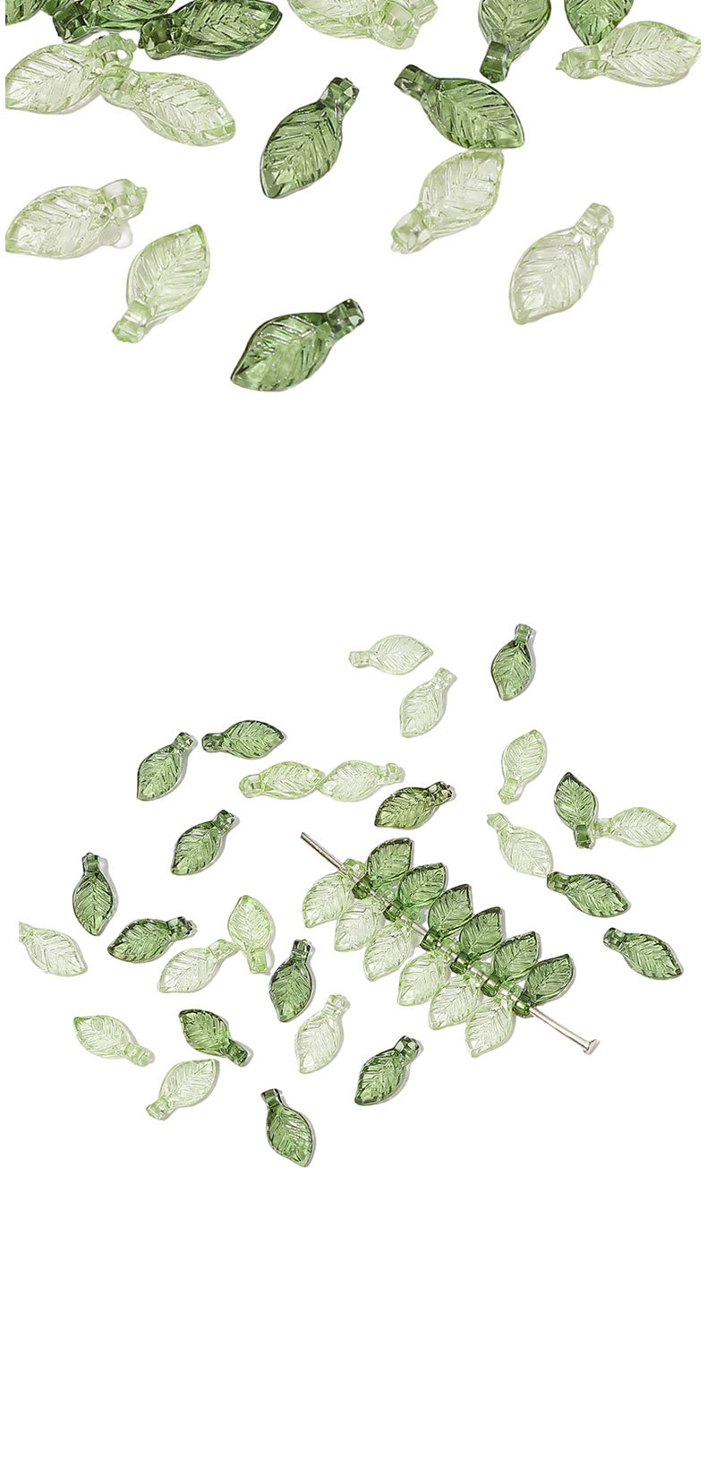 亚克力迷你小树叶子手串珠diy手工项链手链耳饰散珠饰品配件批发详情41