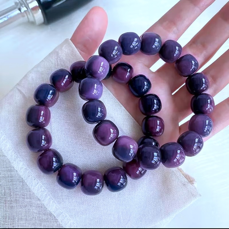 阴皮渐变绿白玉菩提子手串女小青柠绕指柔文玩菩提根佛珠菩提学生详情19