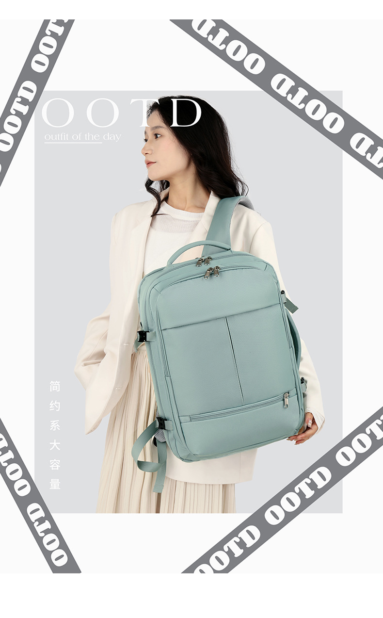 2025 New cross-border casual backpack for both men and women, a multi-functional telescopic handle computer backpack pic 5