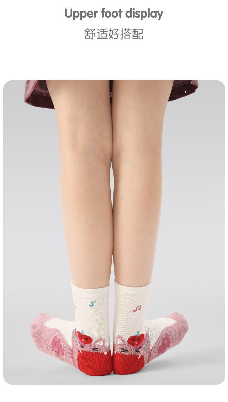 1945儿童袜批发25秋季新款薄款短袜卡通动物宝宝袜棉无骨女童袜子详情11