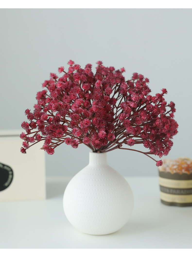 秋色满天星仿真花束简约风家居客厅装饰花艺摄影道具宠物园艺干花详情8