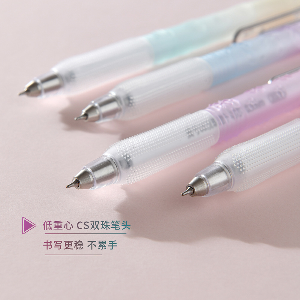 The new CS double-tip embossed pen from Chenxi features a low center of gravity press type gel pen, providing smooth and fluid writing. The dopamine pen body design ensures clear and long-lasting handwriting pic 7