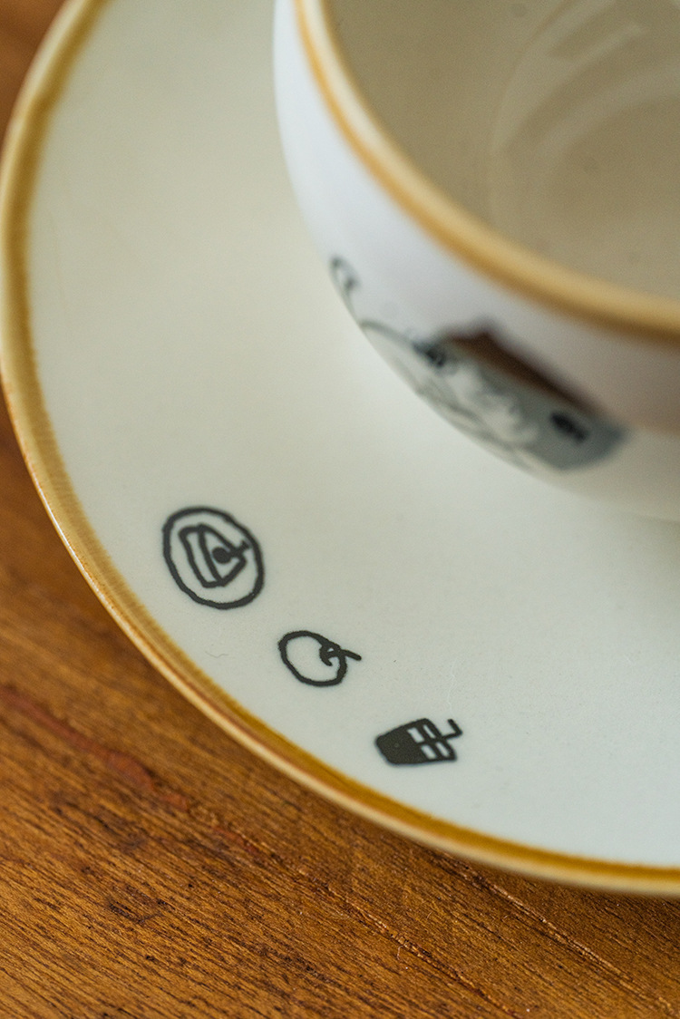 可爱卡通治愈插画日式猫咪陶瓷咖啡杯碟下午茶拿铁拉花杯高级感咖啡具套装详情16