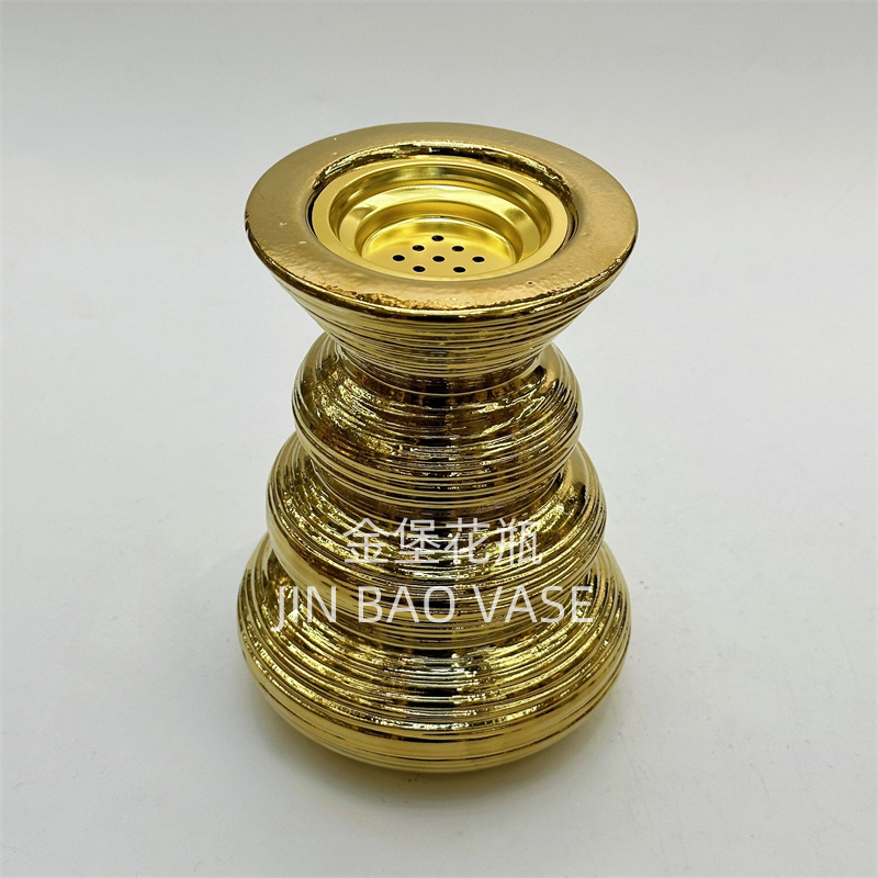 金色香炉手持中东阿拉伯节日金属欧式圆形托盘香薰炉小号工厂发货详情16