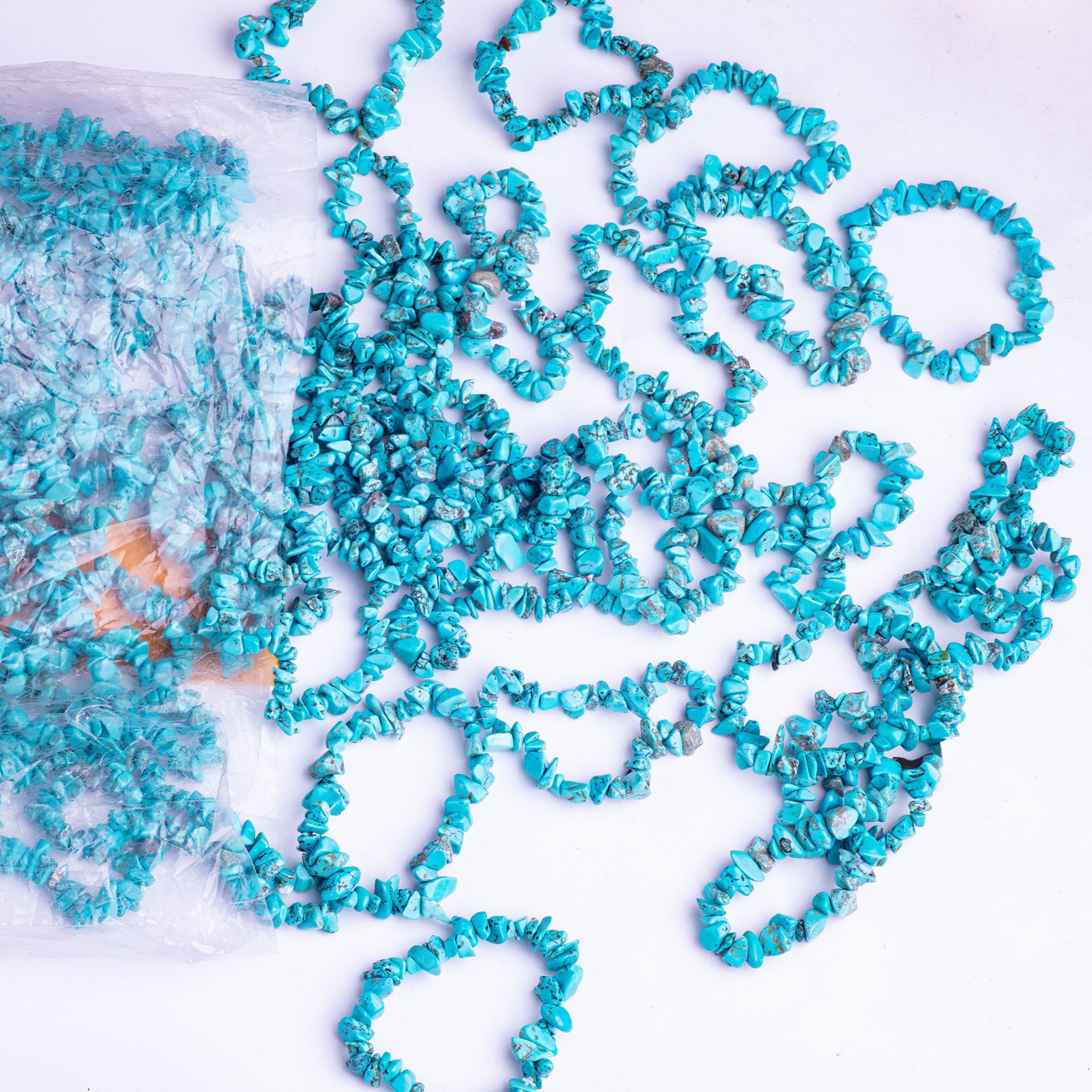 批发天然石水晶碎石女士链条手串不规则小碎石紫晶手串手饰品详情18