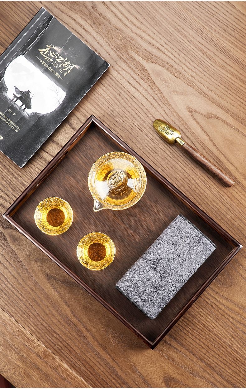 批发竹托盘带提手日式干泡茶盘加厚烧烤竹质托盘家用餐厅茶具托盘详情6