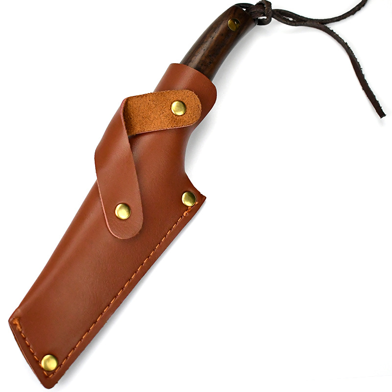 Outdoor camping multi-functional knife, portable sharp-handled meat knife, durable hammer-textured forged fruit knife wholesale pic 3