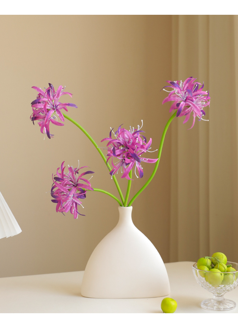 桔茉家居彼岸花摆件仿真曼珠沙华风雨兰摄影道具样板间装饰宠物园艺花盆容器详情21