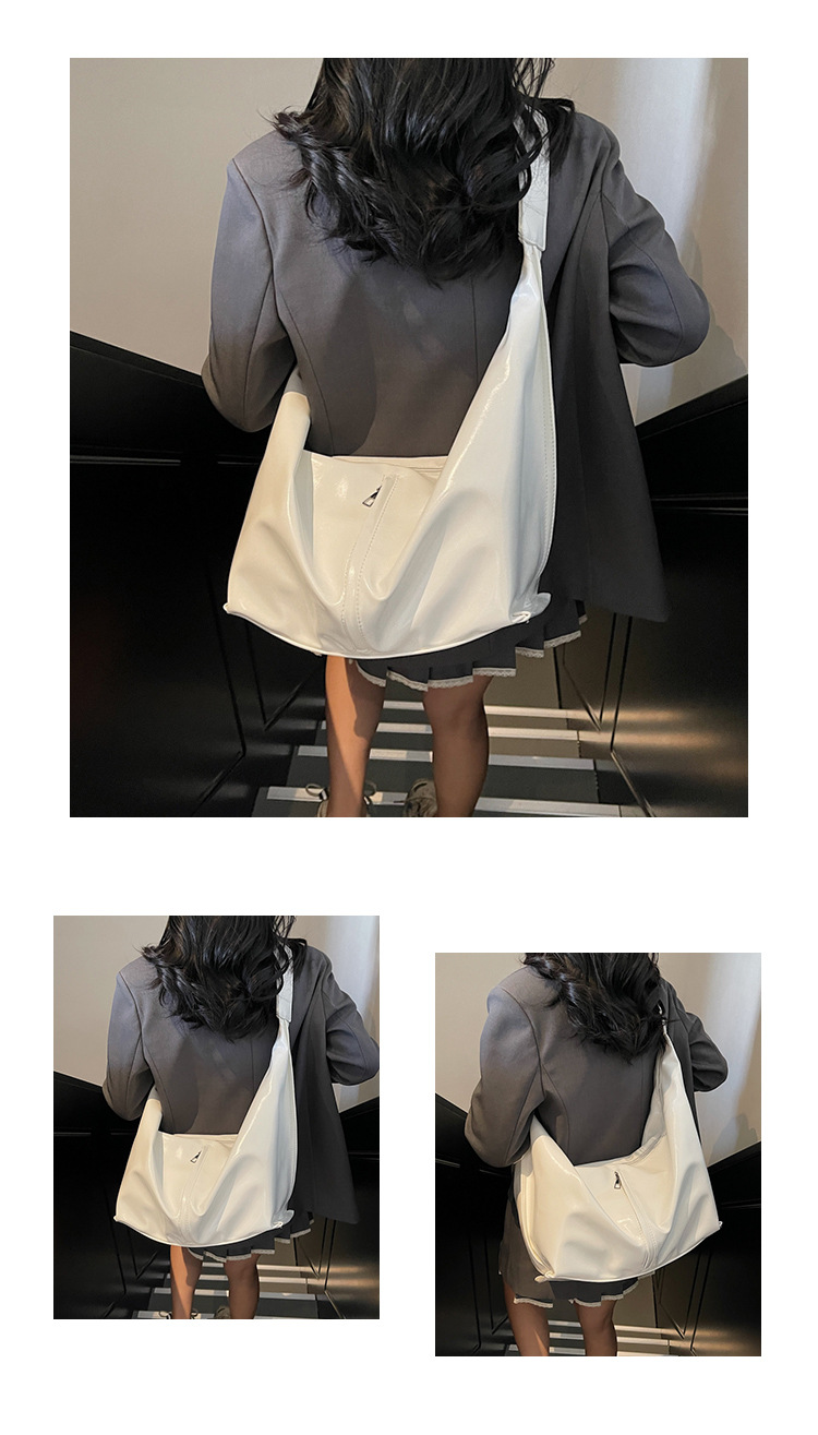 大容量腋下包女2025新款春夏季休闲百搭单肩斜挎包流行通勤饺子包详情24