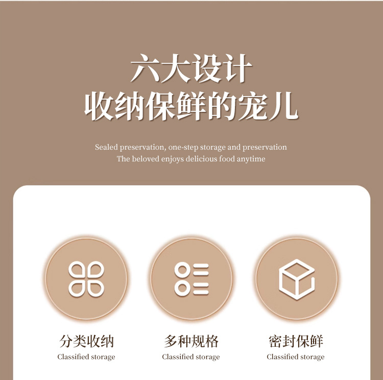 冰箱收纳盒PET食品级大容量密封保鲜盒冷冻食物水果整理盒收纳盒详情3